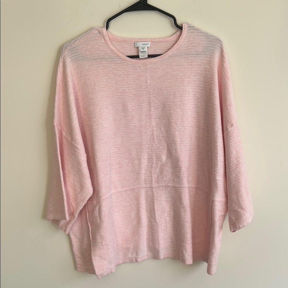J. Jill pure 100% Cotton Pink Tunic Top